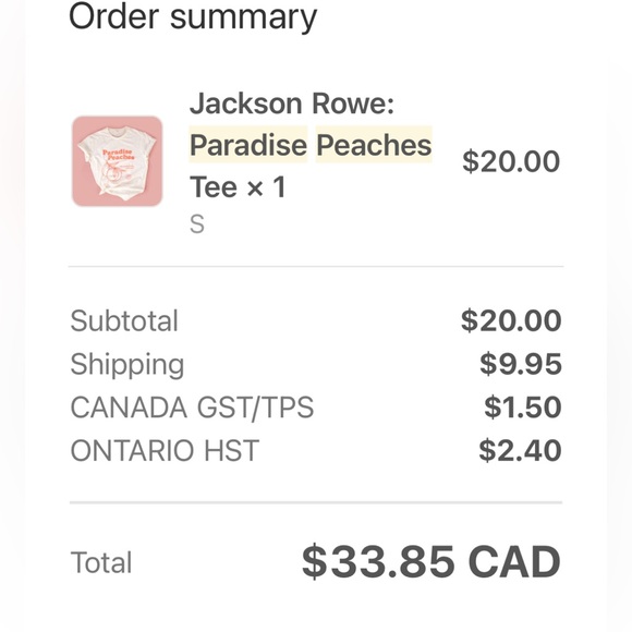 Paradise Peaches tee #Jillian Harris Jacksonrowe - Picture 13 of 13